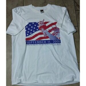 September 11 2001 Memorial T-Shirt Fruit of the Loom Lofteez White XL